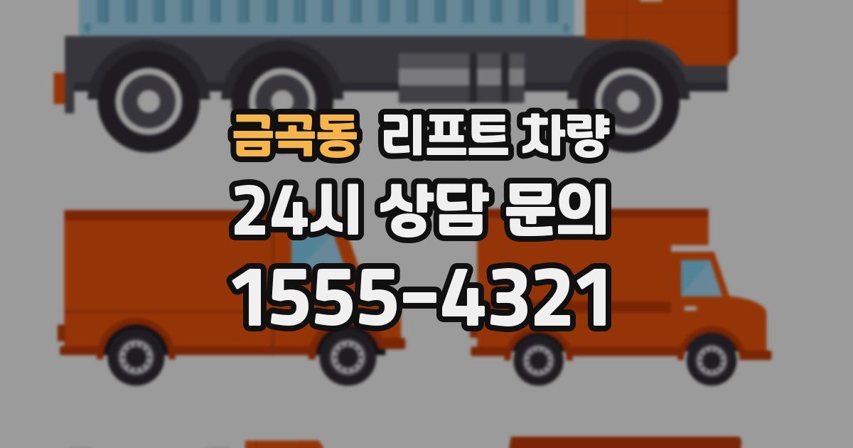 금곡동 리프트 차량