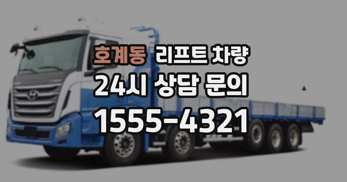 호계동 리프트 차량