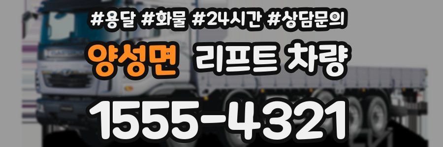 양성면 리프트 차량
