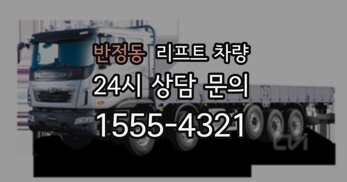 반정동 리프트 차량