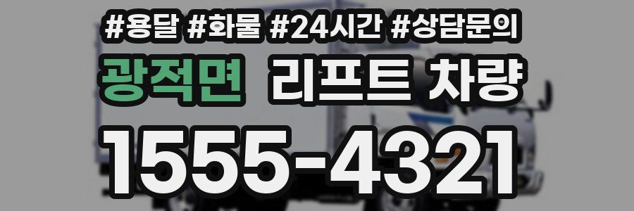 광적면 리프트 차량