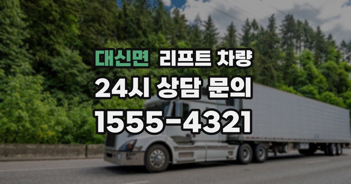 대신면 리프트 차량