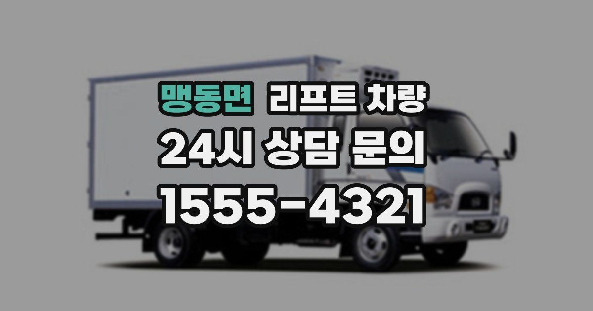 맹동면 리프트 차량