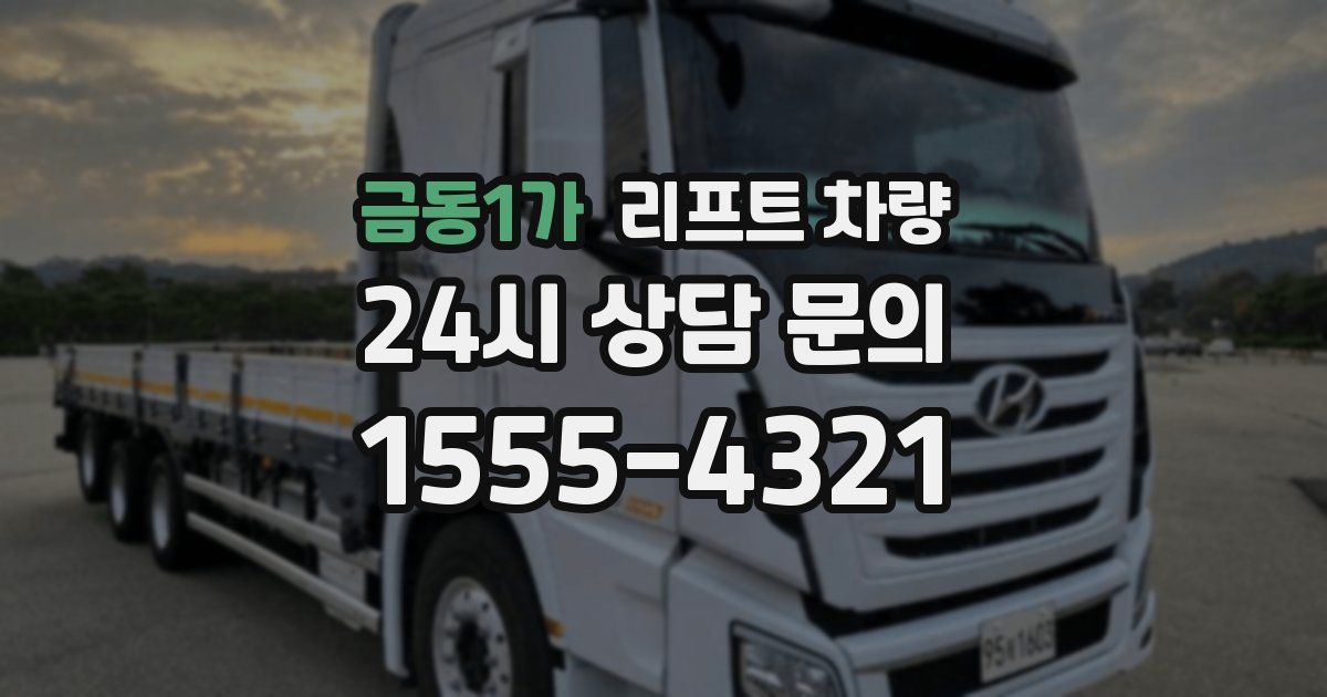 금동1가 리프트 차량