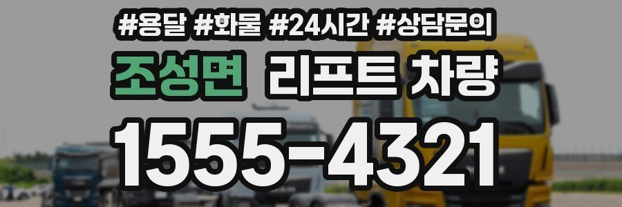 조성면 리프트 차량
