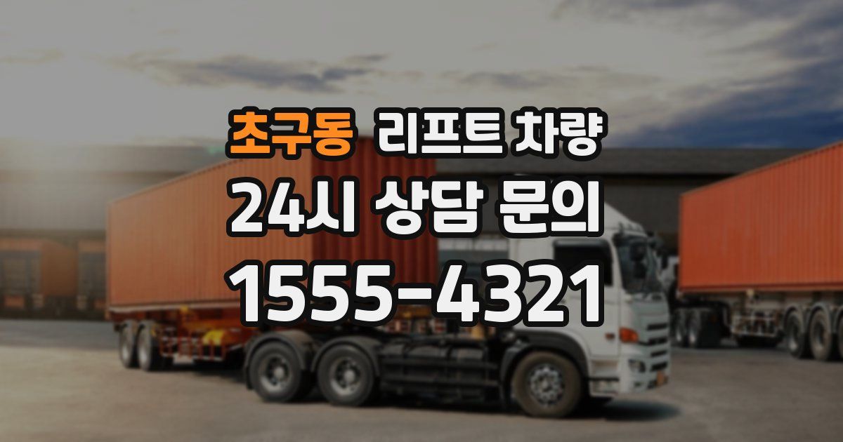 초구동 리프트 차량