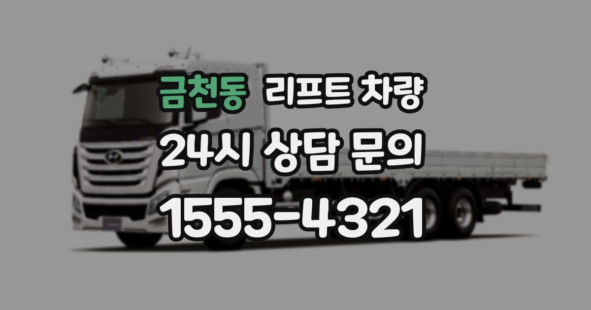 금천동 리프트 차량