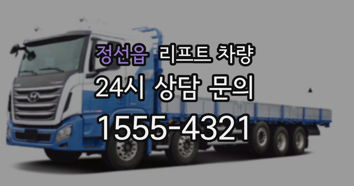 정선읍 리프트 차량