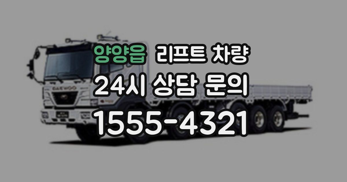 양양읍 리프트 차량