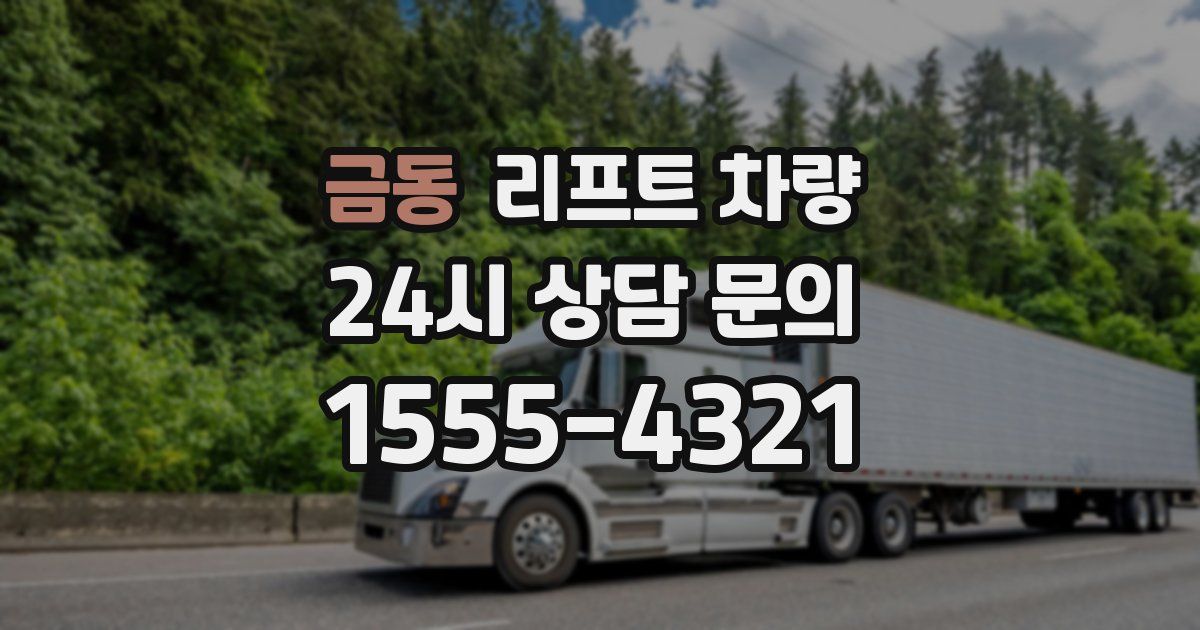 금동 리프트 차량