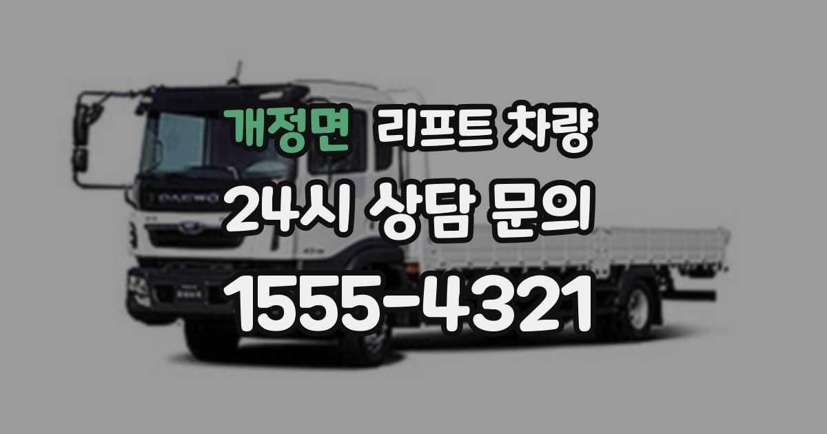 개정면 리프트 차량