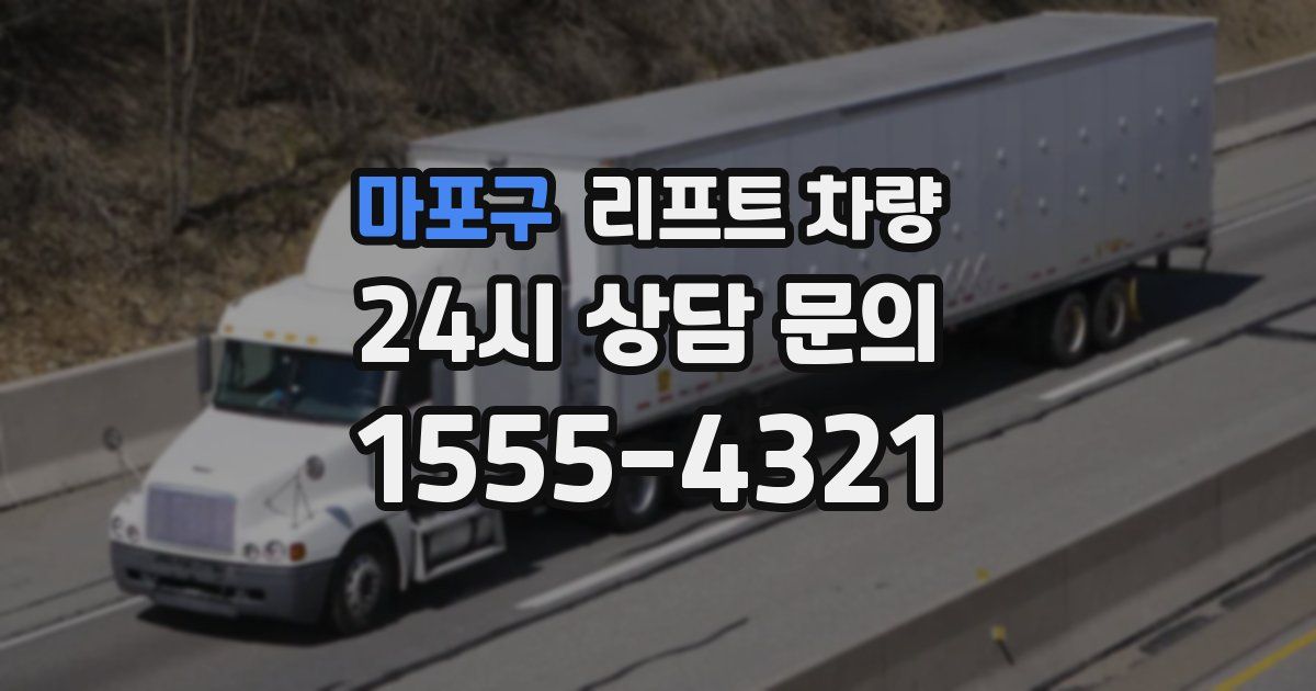 마포구 리프트 차량