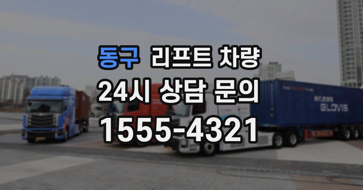동구 리프트 차량