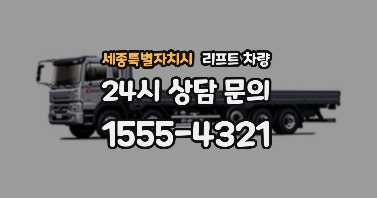 세종특별자치시 리프트 차량