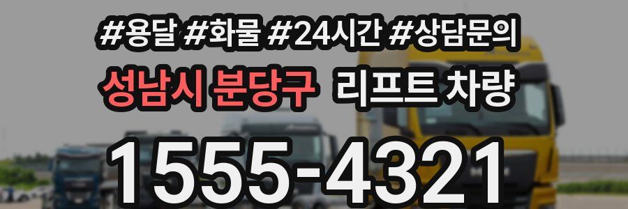 성남시 분당구 리프트 차량