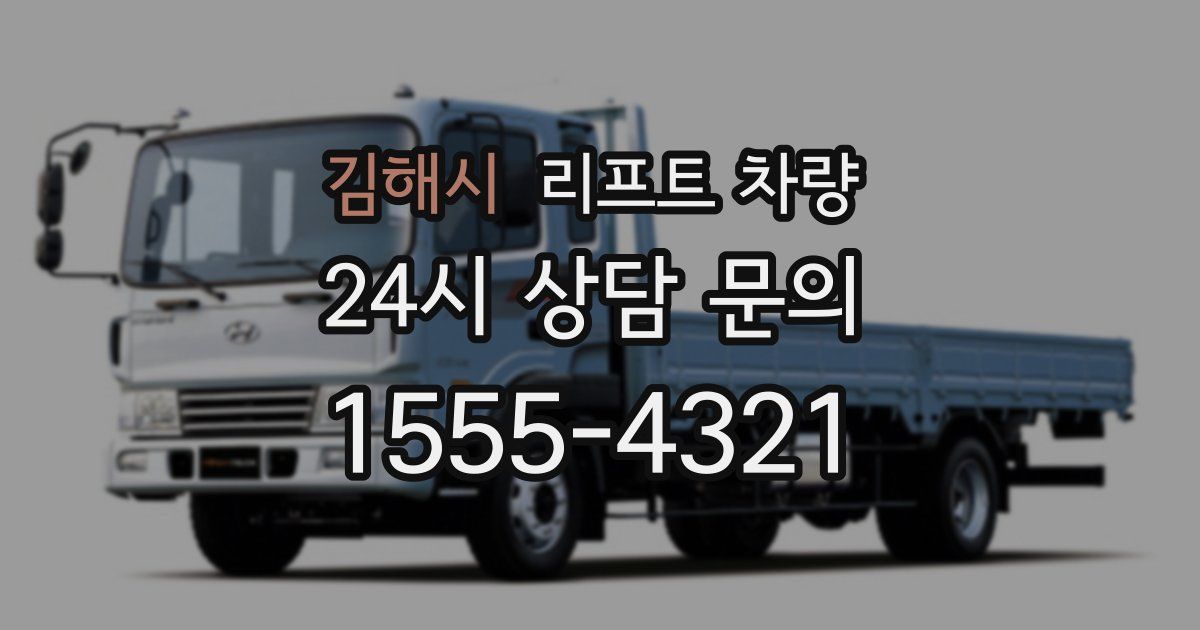 김해시 리프트 차량