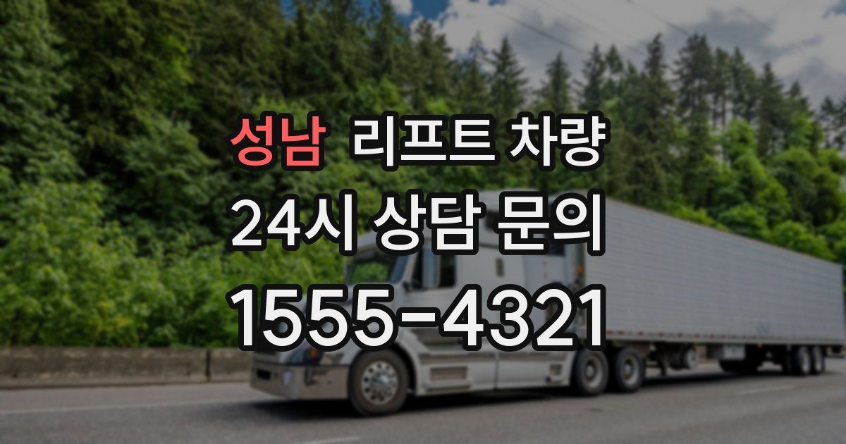 성남 리프트 차량