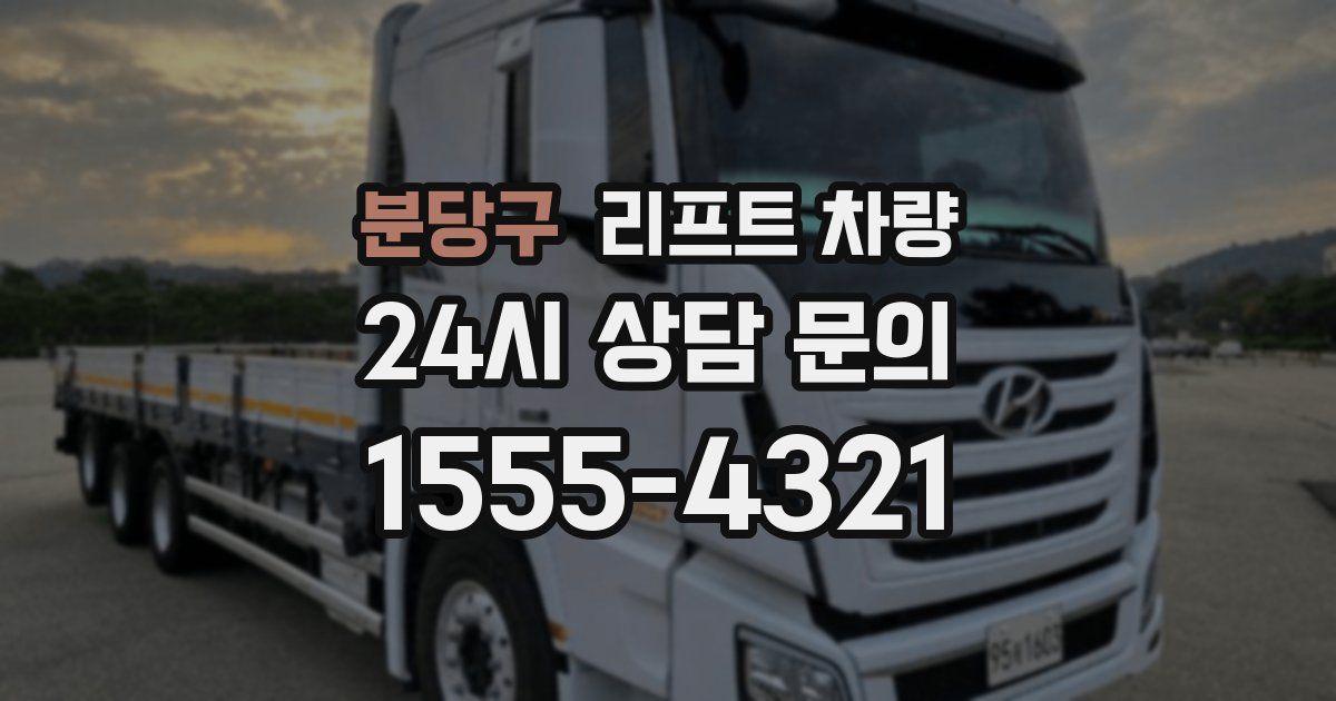 분당구 리프트 차량