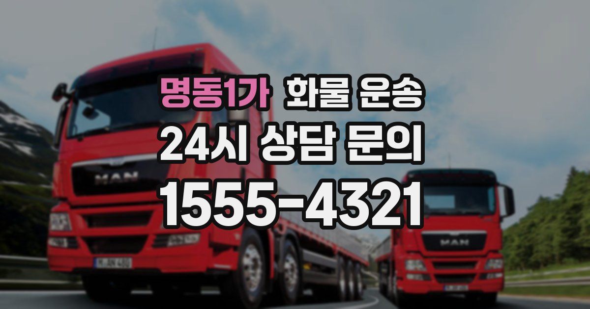 명동1가 화물 운송