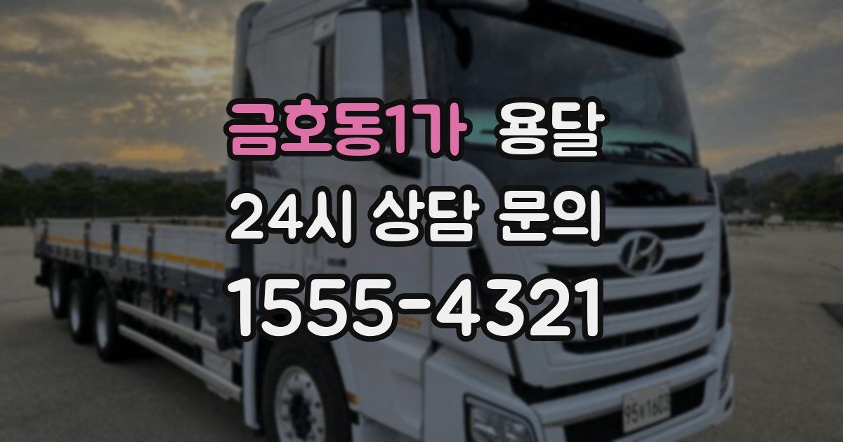 금호동1가 용달