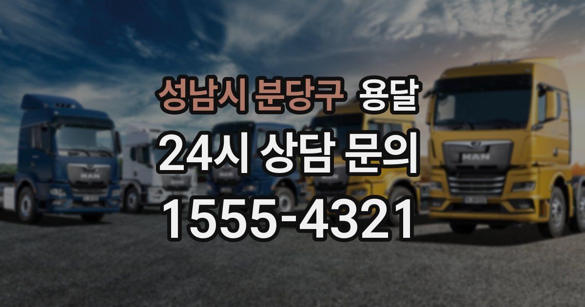 성남시 분당구 용달