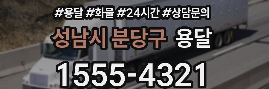성남시 분당구 용달