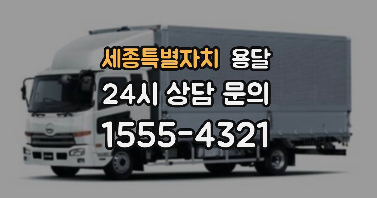 세종특별자치 용달