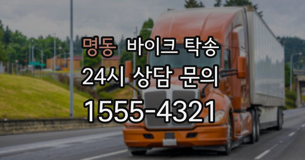 명동 바이크 탁송