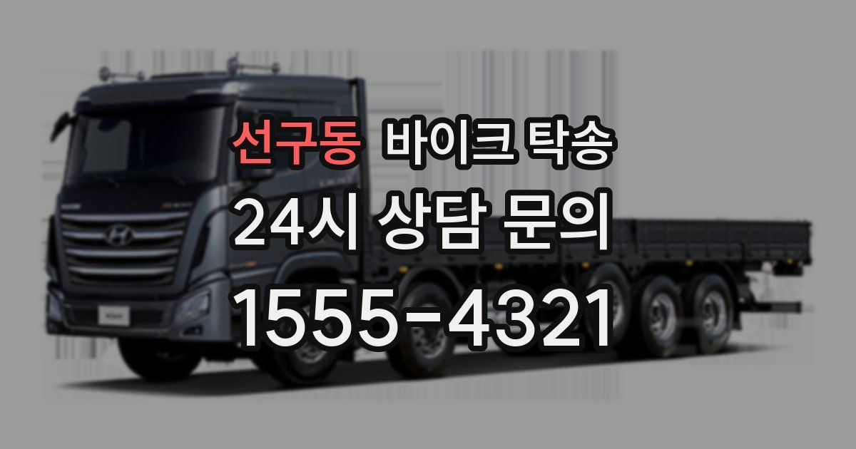 선구동 바이크 탁송