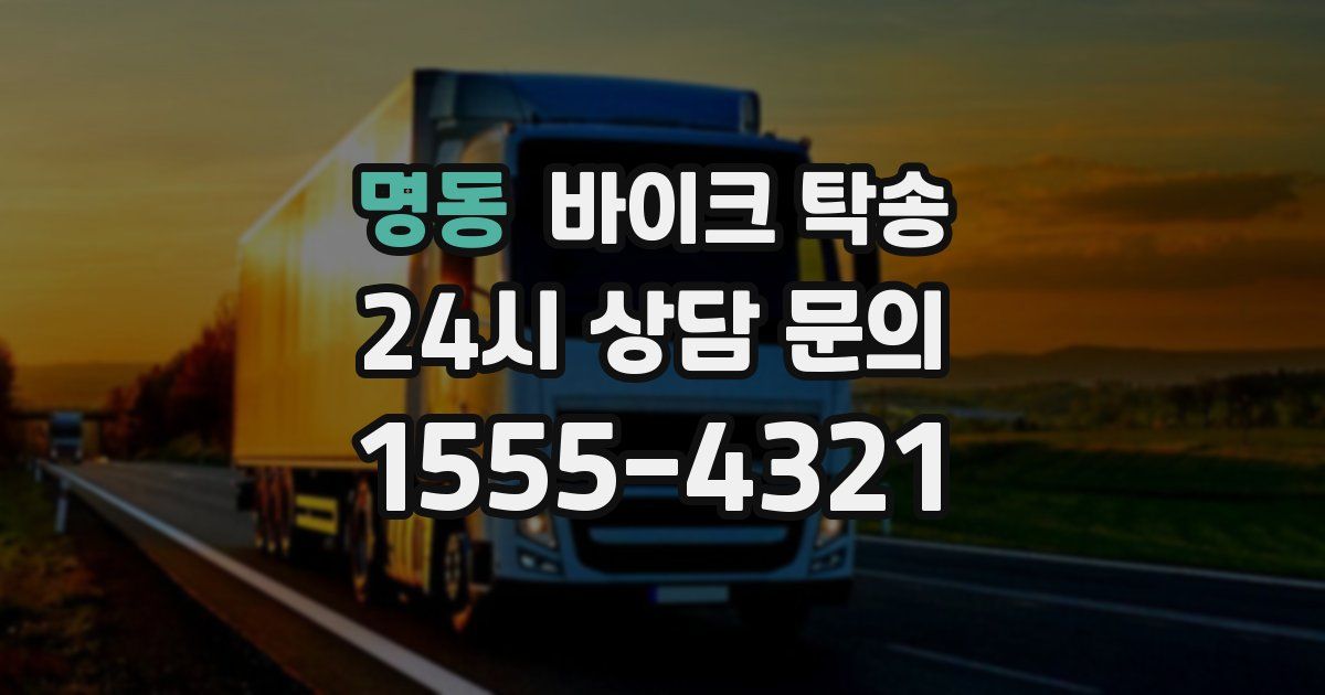 명동 바이크 탁송