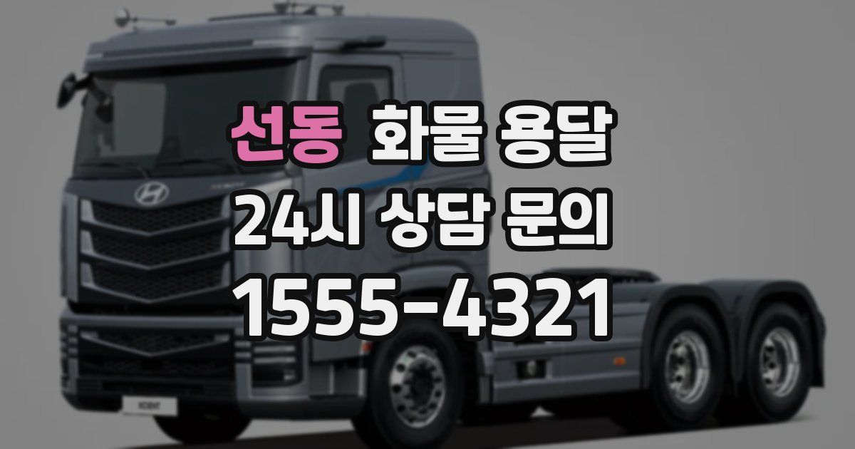 선동 화물 용달