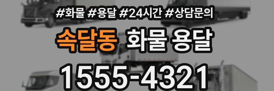 속달동 화물 용달