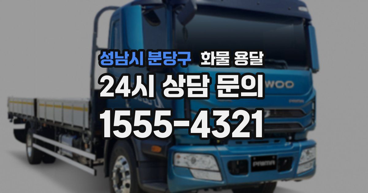 성남시 분당구 화물 용달