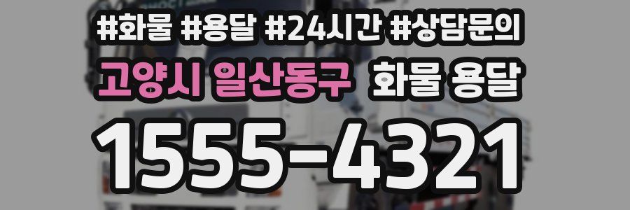 고양시 일산동구 화물 용달