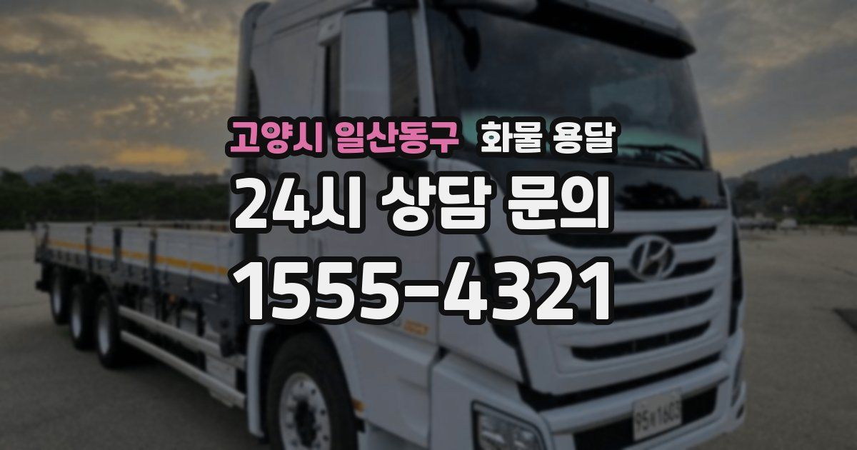 고양시 일산동구 화물 용달