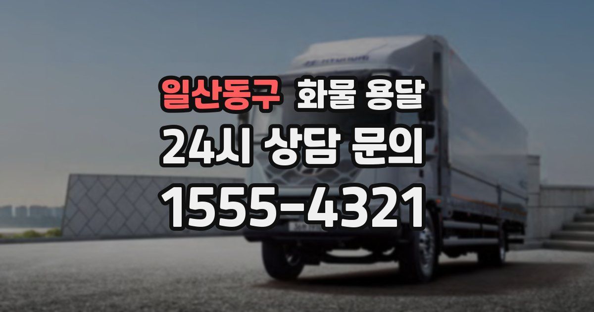 일산동구 화물 용달