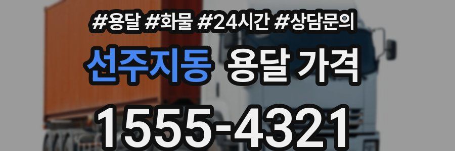 선주지동 용달 가격