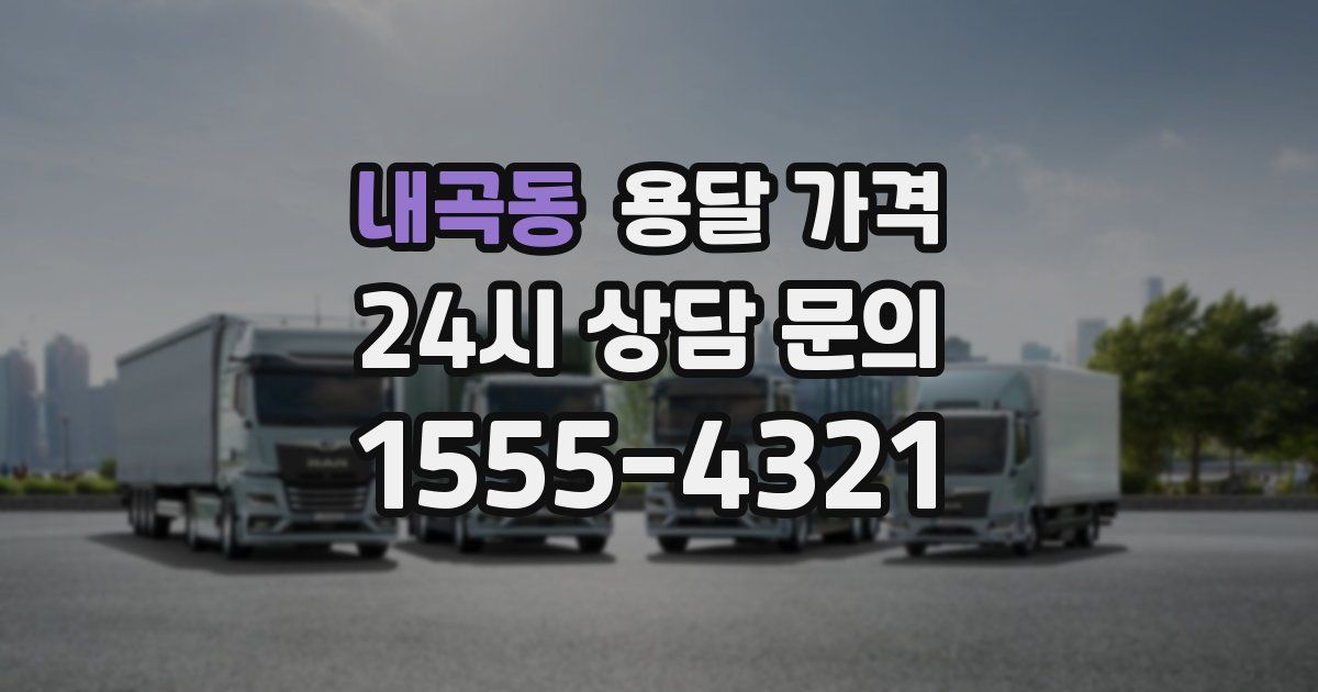 내곡동 용달 가격