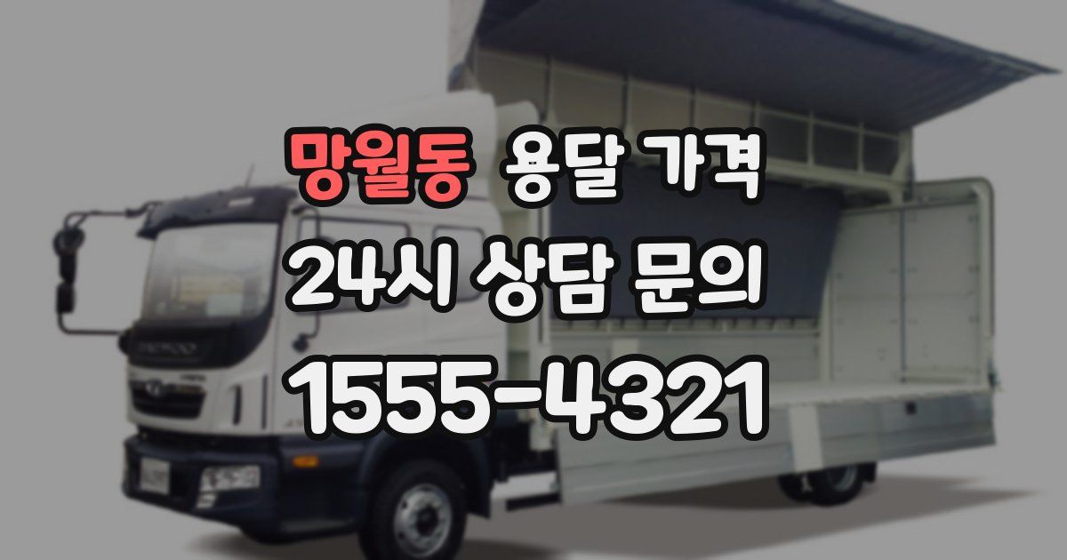 망월동 용달 가격