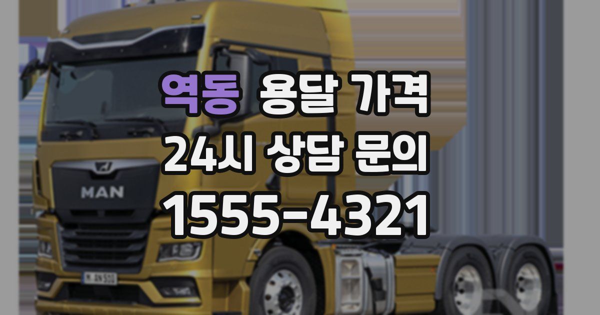 역동 용달 가격