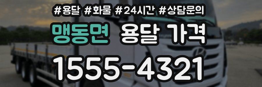 맹동면 용달 가격