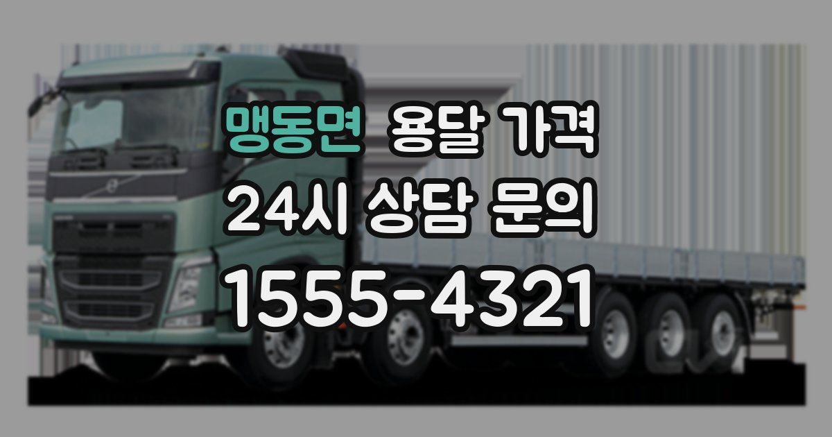 맹동면 용달 가격