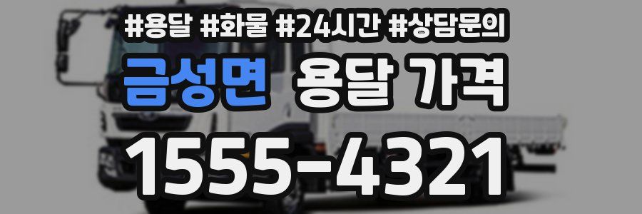 금성면 용달 가격