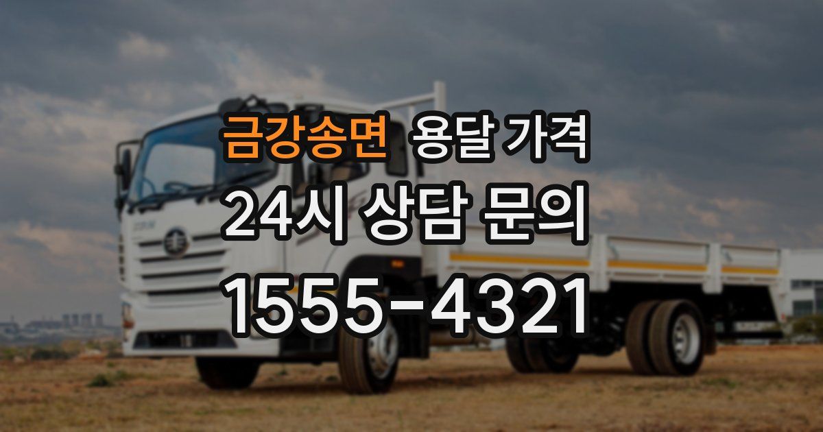 금강송면 용달 가격