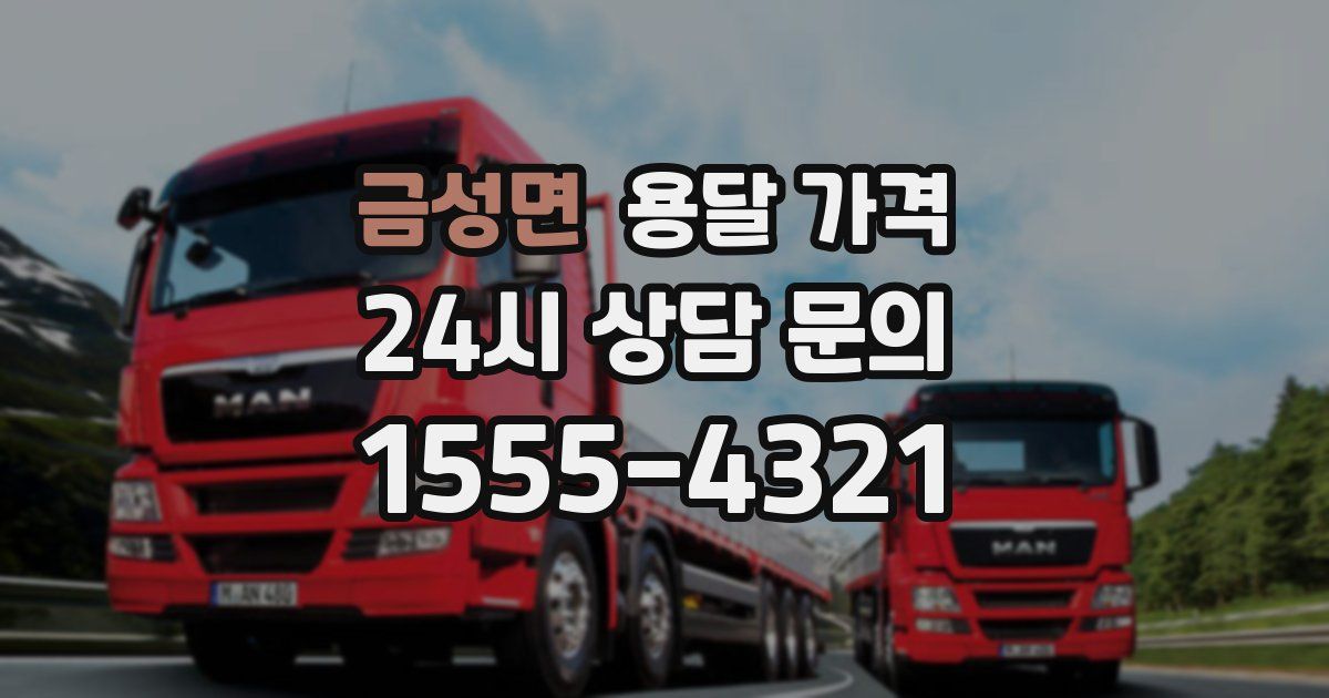 금성면 용달 가격