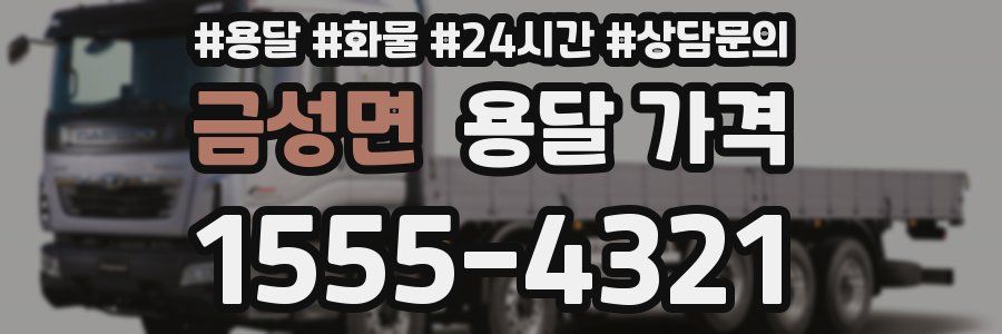 금성면 용달 가격