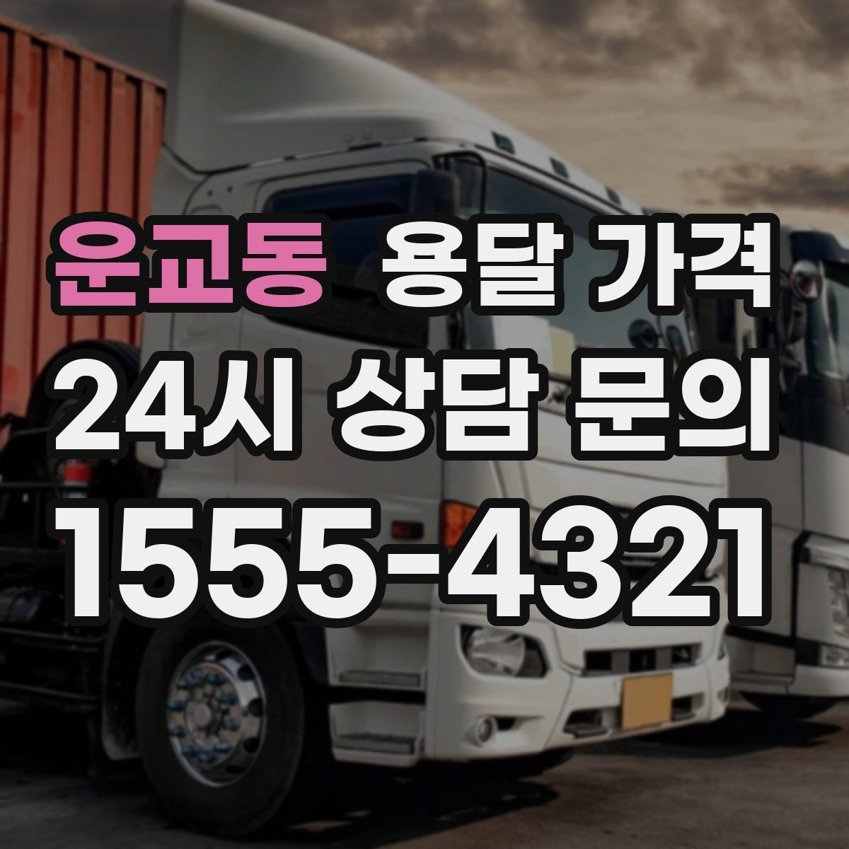 운교동 용달 가격 경험 많은 업체 선택 기준