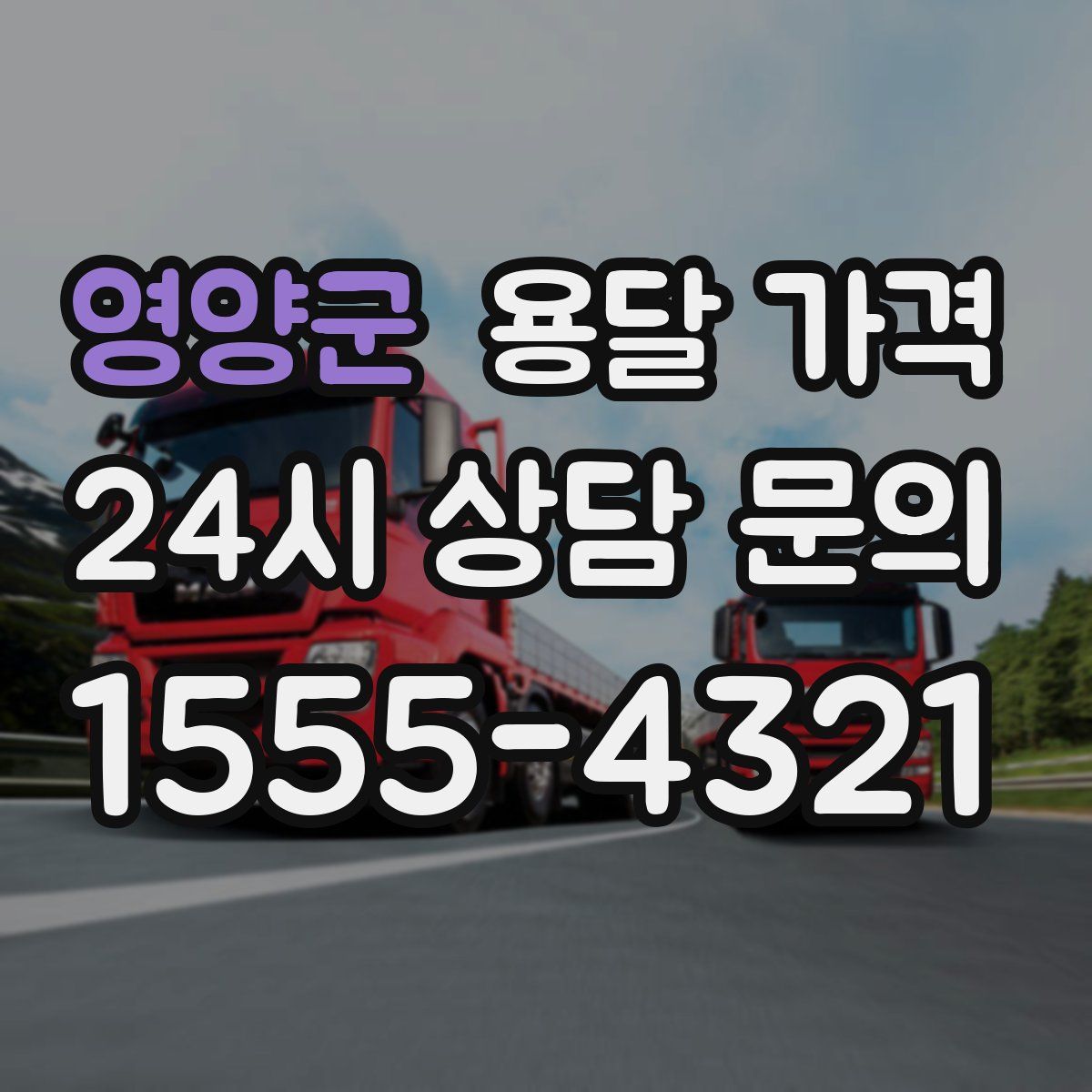 영양군 용달 가격