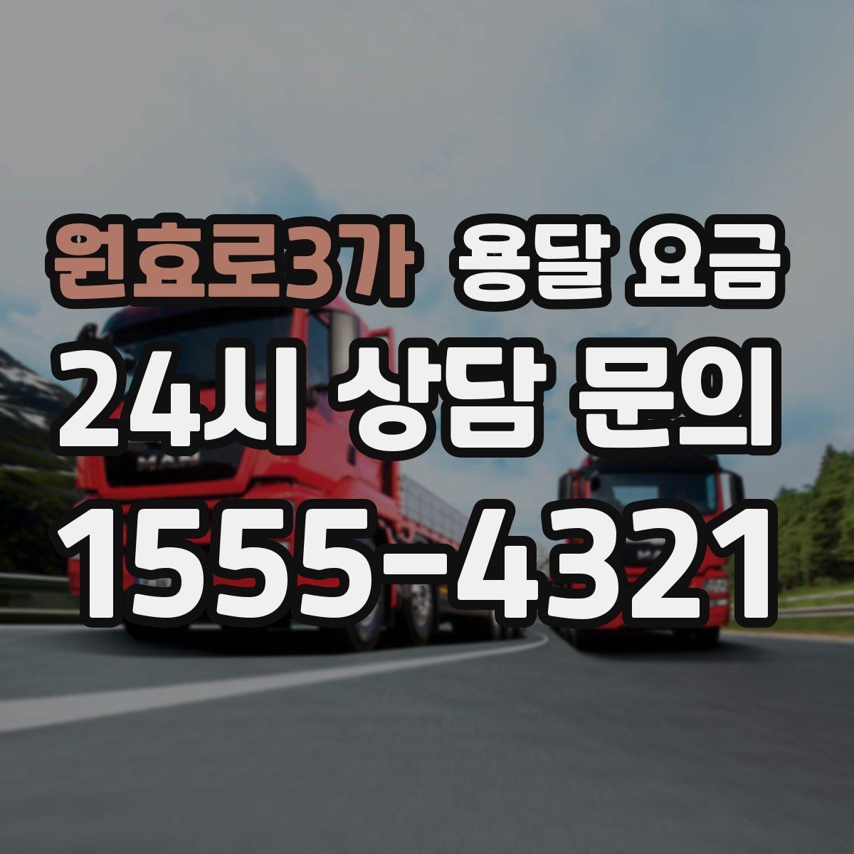 원효로3가 용달 요금 긴급 운송 시 특징
