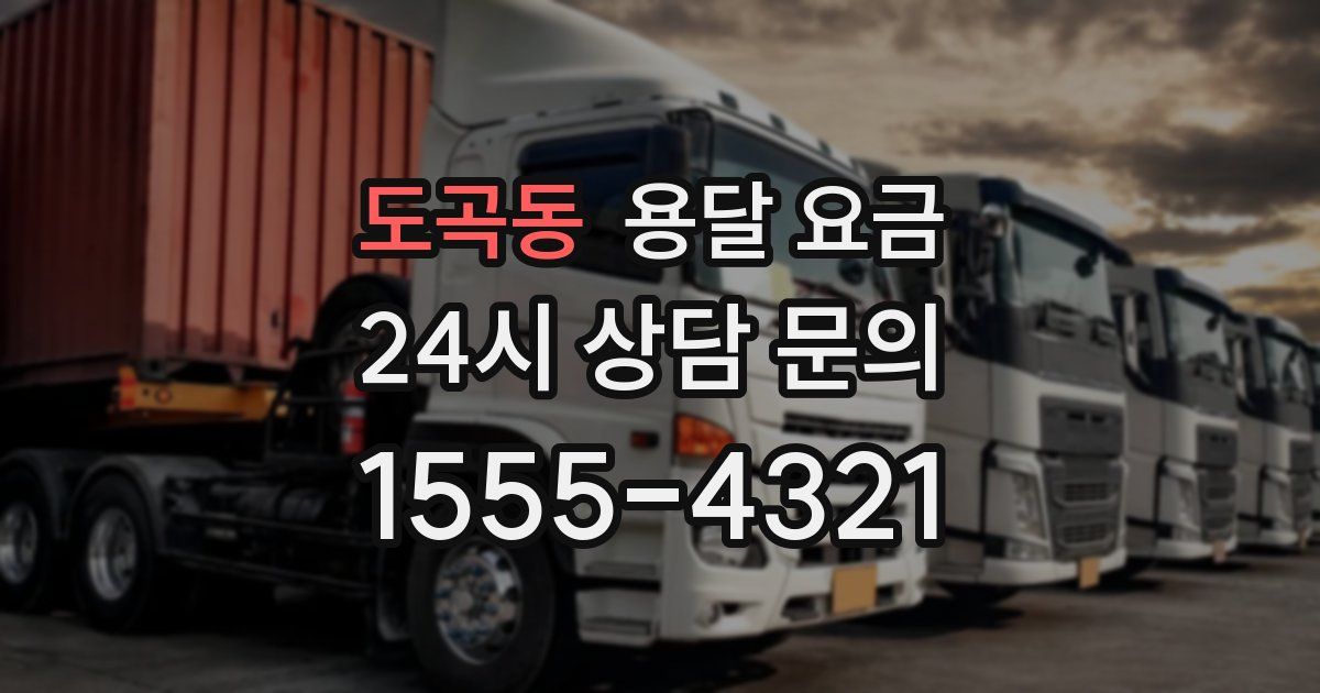 도곡동 용달 요금